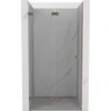 Dušo durys Mexen Lunar-F, sulankstomos, kairė, 95 cm, transparent/brushed copper