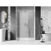 Dušo durys Mexen Lunar, kairinės, 130 cm, transparent/brushed nickel