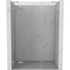 Dušo durys Mexen Lunar, kairinės, 130 cm, transparent/brushed nickel