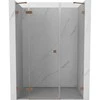 Dušo durys Mexen Lunar, kairinės, 140 cm, transparent/brushed copper