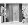 Dušo durys Mexen Lunar, kairinės, 140 cm, transparent/brushed nickel