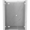 Dušo durys Mexen Lunar, kairinės, 155 cm, transparent/baltas