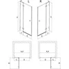Dušo durys Mexen Lunar L, dešinė, 80 cm, transparent/brushed copper