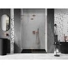 Dušo durys Mexen Lunar L, kairė, 135 cm, transparent/brushed copper