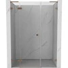 Dušo durys Mexen Lunar L, kairė, 140 cm, transparent/brushed copper