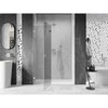 Dušo durys Mexen Lunar L, kairė, 140 cm, transparent/brushed nickel