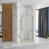 Dušo durys Rea Alex 120, Brushed Gold