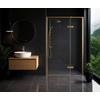 Dušo durys Rea Atlas 100, Brushed Gold, dešinė