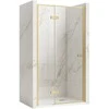 Dušo durys Rea Atlas 120, Brushed Gold, kairė