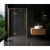 Dušo durys Rea Atlas 90, Brushed Gold, kairė