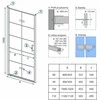 Dušo durys Rea Molier Juodas, 80 cm