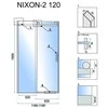 Dušo durys Rea Nixon-2, 120 cm, dešinė