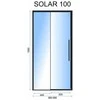 Dušo durys Rea Solar, Juodas mat, 100 cm