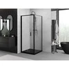 Dušo kabina Mexen Exo, sulankstomos durys, 75 x 75 cm, transparent/juodas