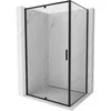 Dušo kabina Mexen Exo, varstomos durys, 105 x 75 cm, transparent/juodas