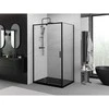 Dušo kabina Mexen Exo, varstomos durys, 160 x 95 cm, transparent/juodas