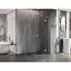 Dušo kabina Mexen Lunar L, dešinė, 80 x 80 cm, transparent/brushed nickel