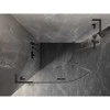 Dušo kabina Mexen Lunar L, pusapvalė, kairė, 100 x 80 cm, transparent/brushed gun pilka