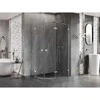 Dušo kabina Mexen Lunar, pusapvalė, dešinė, 90 x 80 cm, transparent/chrome