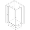 Dušo kabina Mexen Pretoria su padėklu ir sifonu, Graphite+Baltas/Chrome, 90 x 100 cm