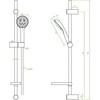 Dušo komplektas Laveo Caris NLC_01A1, Chrome