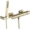 Dušo komplektas su maišytuvu Laveo Tores, Brushed Gold