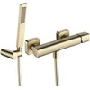 Dušo komplektas su maišytuvu Laveo Tores, Brushed Gold