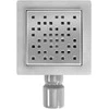 Dušo latakas REA Dots, Brushed Steel, 12x12 cm