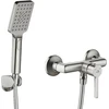 Dušo maišytuvas su dušo komplektu Laveo Alita, Brushed nickel