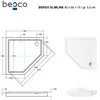 Dušo padėklas Besco Bergo SlimLine, 90 x 90 x 15 cm