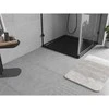 Dušo padėklas Mexen Flow Slim, kvadratinis, 120 x 120 cm, Juodas matt