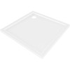 Dušo padėklas Mexen Flow Slim, kvadratinis, 85 x 85 cm, Baltas gloss