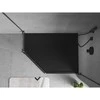 Dušo padėklas Mexen Flow Slim, penkiakampis, dešininis, 100 x 80 cm, Juodas matt