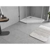 Dušo padėklas Mexen Flow Slim, penkiakampis, 90 x 90 cm, Baltas gloss