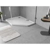 Dušo padėklas Mexen Flow Slim, penkiakampis, kairinis, 100 x 90 cm, Baltas gloss