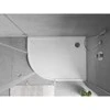 Dušo padėklas Mexen Flow Slim, pusapvalis asimetrinis, dešininis, 100 x 90 cm, Baltas gloss