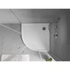 Dušo padėklas Mexen Flow Slim, pusapvalis, 100 x 100 cm, Baltas gloss