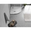 Dušo padėklas Mexen Flow Slim, pusapvalis, 90 x 90 cm, Baltas gloss
