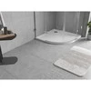 Dušo padėklas Mexen Flow Slim, pusapvalis, 100 x 100 cm, Baltas gloss