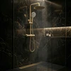 Dušo sistema su termostatu Rea Lungo, Brushed Gold