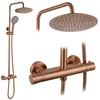 Dušo sistema su termostatu Rea Lungo, Brushed Copper