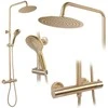 Dušo sistema su termostatu REA Vincent, Brushed Gold