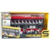 Dviaukštis autobusas City Bus su šviesos ir garso efektais, 1:16, raudonas