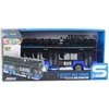 Dviaukštis autobusas City Bus su šviesos ir garso efektais, 1:16, mėlynas