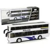 Dviaukštis policijos autobusas, baltas