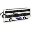Dviaukštis policijos autobusas, baltas