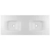 Dviguba spintelė Besco Akya Linea 131 cm su praustuvu ir klik-klak, Gun Metal matt/Baltas matt+Baltas