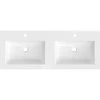 Dvigubas praustuvas Mexen Otis, 121 x 46,5 cm, Baltas glossy