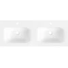 Dvigubas praustuvas Mexen Vela, 121 x 46,5 cm, Baltas glossy