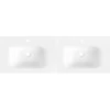 Dvigubas praustuvas Mexen Vela, 141 x 46,5 cm, Baltas glossy